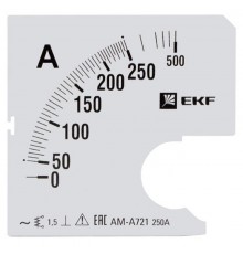 Шкала сменная для A721 250/5А-1,5 EKF PROxima  s-a721-250  EKF