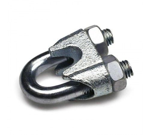 Зажим троса одинарный D6мм тип "Слоник" DIN 741 (100 шт/уп)  PR08.3894  Промрукав