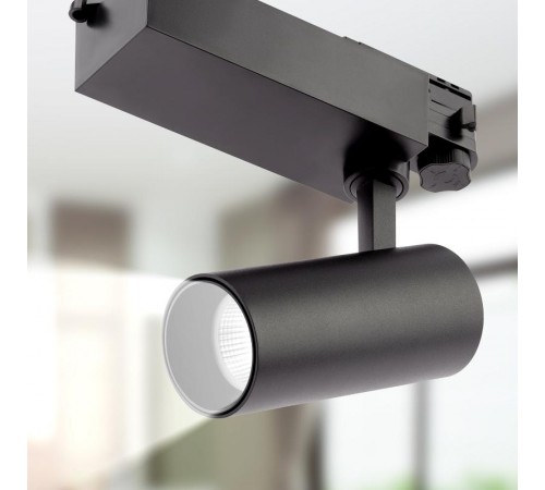 Светильник светодиодный трековый трёхфазный SТR-30-36-40K-B20 узкий луч 4000K черный  Б0049763  ЭРА