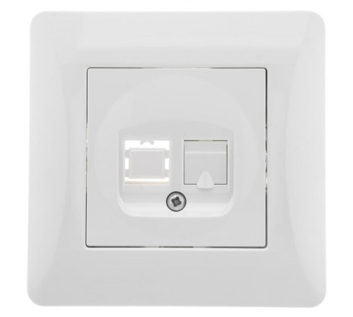 Ugra Розетка телефонная RJ12, одинарная, СУ, белый  С11Т1-001  GUSI Electric