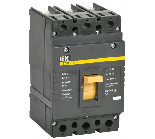Авт. выкл. ВА88-35  3Р   63А  35кА    SVA30-3-0063  IEK