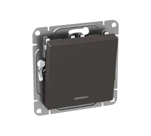 Механизм выключателя, одноклавишный, с подсветкой, мокко Эпика  UP1-SWM-14 EKF