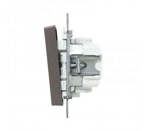 Механизм выключателя, одноклавишный, с подсветкой, мокко Эпика  UP1-SWM-14 EKF