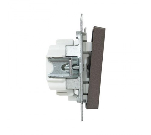 Механизм выключателя, одноклавишный, с подсветкой, мокко Эпика  UP1-SWM-14 EKF