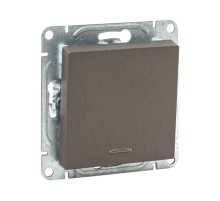 Механизм выключателя, одноклавишный, с подсветкой, мокко Эпика  UP1-SWM-14 EKF