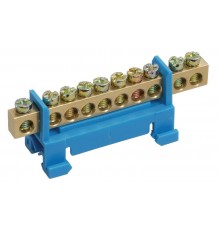 Шина N ноль на DIN-изоляторе тип Стойка ШНИ-6х9-10-С-С  YNN10-69-10P-K07  IEK