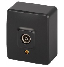 Розетка ЭРА Эксперт 11-3201-05 TV одиночная, IP20, ОУ, Антрацит  Б0063024  ЭРА