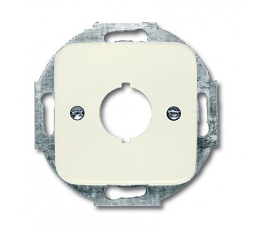 Плата центральная (накладка) с суппортом для разъёмов D=19 мм, серия Busch-Duro 2000 SI, цвет слоновая кость  1724-0-0228   2CKA001724A0228  ABB