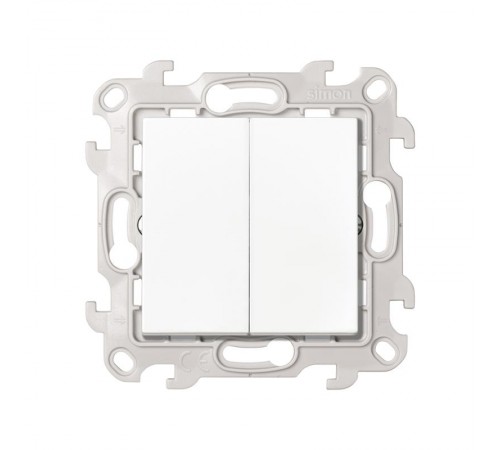 Simon 24 Белый Выключатель 2-кл.  2450398-030  Simon