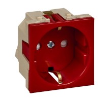 Altira Красный Розетка В45 с заземлением для кабель канала (250В,16А, с защитными шторками  RN16-113-K  SE