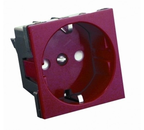 Altira Красный Розетка В45 с заземлением для кабель канала (250В,16А, с защитными шторками  RN16-113-K  SE