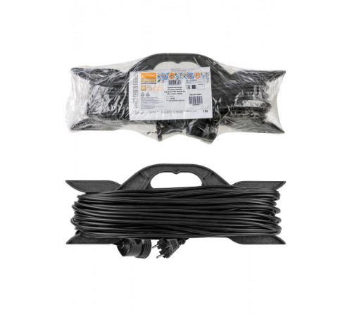 Удлинитель-шнур на рамке силовой народный ПВС 3500 Вт б/з, 20м, штепс. гнездо SQ1307-0322  TDM