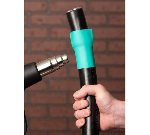 Термоусаживаемая трубка ТУТ нг 50/25 зелёная EKF PROxima  tut-50-j  EKF