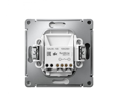 ArtGallery Белый Выключатель 1-клавишный с подсветкой, 10АХ, механизм, быстрозажим. клем.  GAL000113S  SE