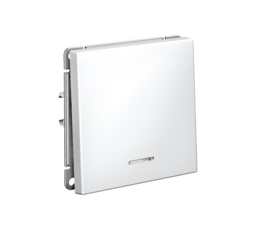 ArtGallery Белый Выключатель 1-клавишный с подсветкой, 10АХ, механизм, быстрозажим. клем.  GAL000113S  SE