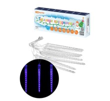 Гирлянда светодиодная "Сосульки фигурные" 2,1 м, 176LED, 8 шт, падающий синий свет, 250 В, IP44,  SQ0361-0096  TDM
