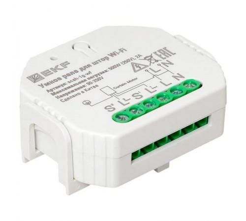Умное реле для штор в подрозетник Wi-Fi  Connect scsh-1g-wf EKF