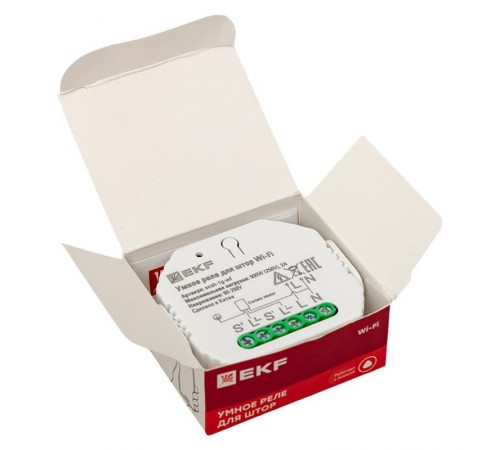 Умное реле для штор в подрозетник Wi-Fi  Connect scsh-1g-wf EKF