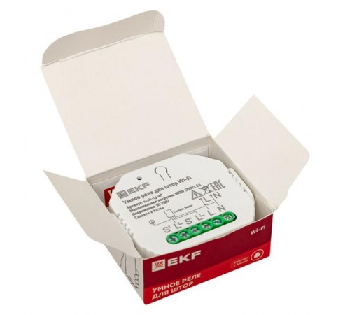 Умное реле для штор в подрозетник Wi-Fi  Connect scsh-1g-wf EKF