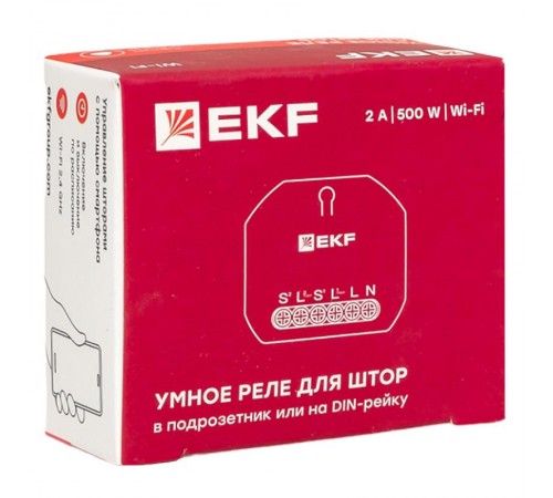 Умное реле для штор в подрозетник Wi-Fi  Connect scsh-1g-wf EKF