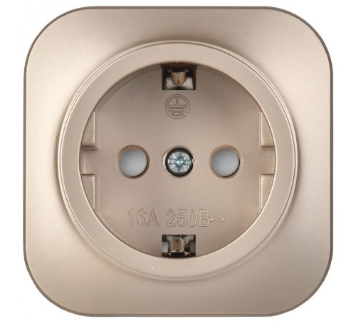 GLORY Розетка с з/к/ш о/у 16А РСш20-3-ХШм шампань матовый  ERH14-K37M-16  IEK