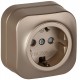 GLORY Розетка с з/к/ш о/у 16А РСш20-3-ХШм шампань матовый  ERH14-K37M-16  IEK