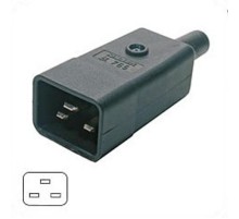 Hyperline CON-IEC320C20 Разъем IEC 60320 C20 220В 16A на кабель, контакты на винтах, прямой  54435  Hyperline