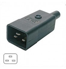 Hyperline CON-IEC320C20 Разъем IEC 60320 C20 220В 16A на кабель, контакты на винтах, прямой  54435  Hyperline