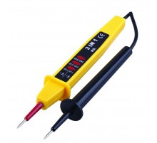 Тестер ступенчатой индикации напряжения контактный двухполюсной до 500V, желтый  32863  STEKKER