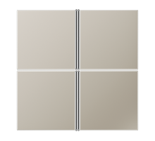 Клавиши для системы KNX, 4-группы; благородная сталь,  ES2404TSA  Jung