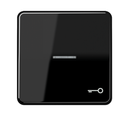 Клавиша с окошком и символом "ключ" для выключателей с подсветкой; черная  CD590KO5TSW  Jung