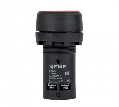 Кнопка SW2C-11 возвратная красная NO+NC EKF PROxima  sw2c-11s-r  EKF