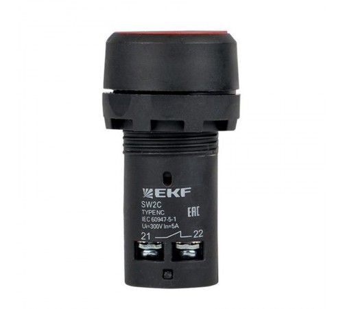 Кнопка SW2C-11 возвратная красная NO+NC EKF PROxima  sw2c-11s-r  EKF