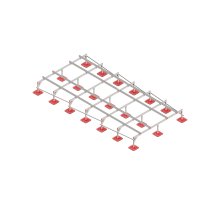Опорная конструкция для установки оборудования TECHNORAPTOR FOOT 3000х6000 тип 1 HD  KM-TR-F-SSEI-3000-6000-1 HD  КМ - профиль