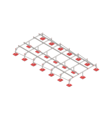 Опорная конструкция для установки оборудования TECHNORAPTOR FOOT 3000х6000 тип 1  KM-TR-F-SSEI-3000-6000-1  КМ - профиль