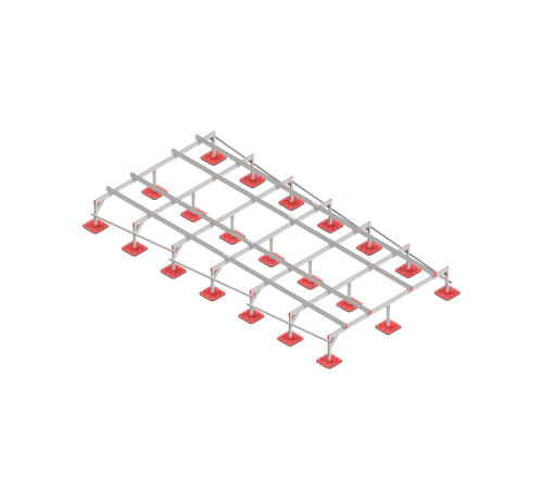 Опорная конструкция для установки оборудования TECHNORAPTOR FOOT 3000х6000 тип 1  KM-TR-F-SSEI-3000-6000-1  КМ - профиль