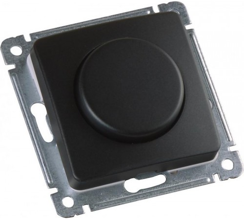 Светорегулятор (диммер) скрытой установки, поворотно-нажимного типа, механизм, цвет черный  ДС-315-472-08  HEGEL