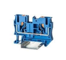 Клемма проходная, зажим push-in, 2 точки подключения, 6 кв.мм, синяя  VPR-6-BU  DKC