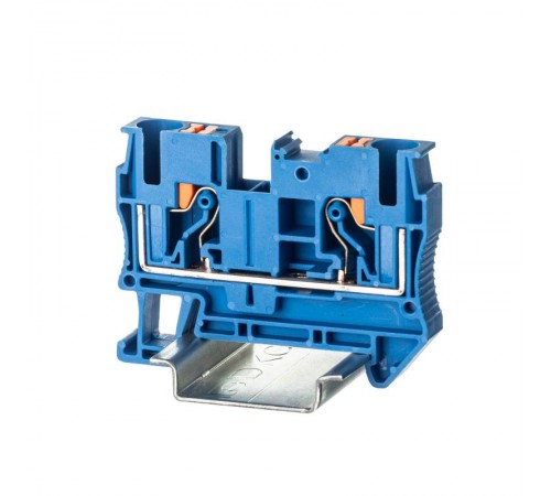 Клемма проходная, зажим push-in, 2 точки подключения, 6 кв.мм, синяя  VPR-6-BU  DKC