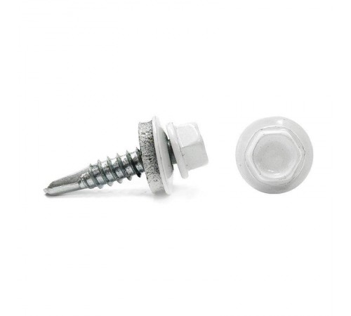 Саморез КР св. 4,8х28 RAL-9003 (ярко-белый) (300 шт) - ведро ( 1,623 кг)  127872  Tech-KREP