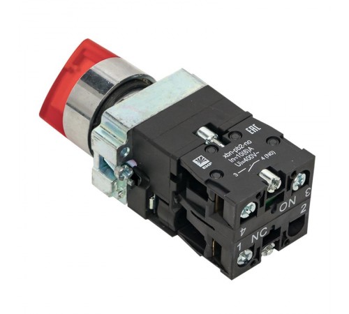 Переключатель BD33 3P c красной подстветкой 24В NO PROxima  xb2-bk33-r-24  EKF