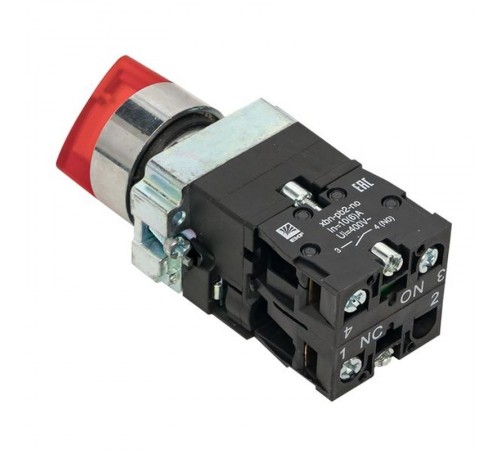 Переключатель BD33 3P c красной подстветкой 24В NO PROxima  xb2-bk33-r-24  EKF