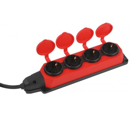 Удлинитель силовой UK-4e-3x1,5-30m-IP44(KG) с заземлением 4 розетки каучук 30м КГ 3х1,5мм2 IP44  Б0057588  ЭРА