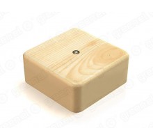 Коробка распределительная для о/п с кабель-каналом 75х75х28мм, IP40, цвет-СОСНА (80шт)  GE41215-11  GREENEL