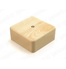 Коробка распределительная для о/п с кабель-каналом 75х75х28мм, IP40, цвет-СОСНА (80шт)  GE41215-11  GREENEL