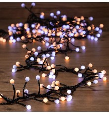 Гирлянда "Мишура LED" 3 м, темно-зеленый ПВХ, 288 диодов, цвет белый + теплый белый  303-608  NEON-NIGHT