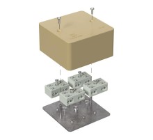 Коробка огнестойкая разветвительная для кабель-канала 40-0460-FR6.0-4-8-Р Е15-Е60 RAL1001 85х85х45 (44 шт/кор) бежевая  40-0460-1001-FR6.0-4-8-Р  Пр