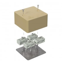 Коробка огнестойкая разветвительная для кабель-канала 40-0460-FR6.0-4-8-Р Е15-Е60 RAL1001 85х85х45 (44 шт/кор) бежевая  40-0460-1001-FR6.0-4-8-Р  Пр