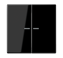 Клавиша для KNX кнопки, 2 группы, с окошком и символами"стрелки"; дюропласт; черный LS102KO5SW Jung