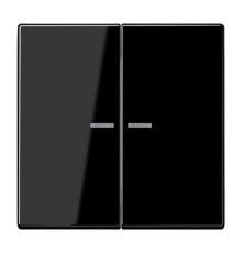 Клавиша для KNX кнопки, 2 группы, с окошком и символами"стрелки"; дюропласт; черный LS102KO5SW Jung